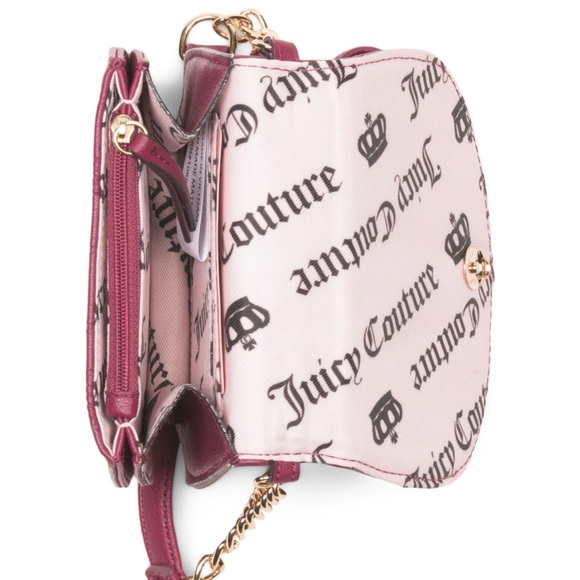 Juicy Couture Drama Queen Mini Rounded Flap Clutch Plum - Picture 2 of 4